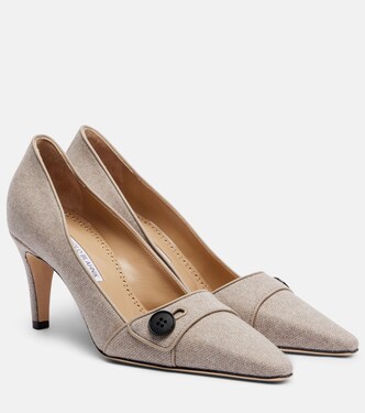 Lulumae 70 herringbone pumps | Manolo Blahnik