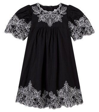 Embroidered cotton and linen dress | Petite Amalie  