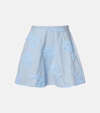 Embroidered cotton miniskirt | Rotate