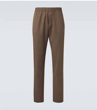 Cotton and linen straight pants | Sunspel