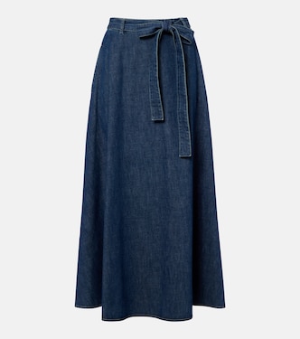 Chambray midi skirt | Valentino