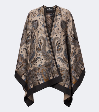 Paisley jacquard wool-blend shawl  | Etro