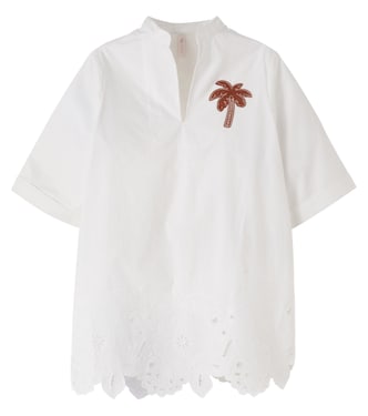 Indra embroidered cotton poplin dress | Zimmermann Kids