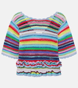 Crocheted cotton top | Ganni