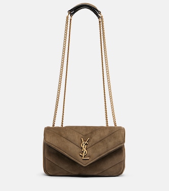 Schultertasche Loulou Mini aus Veloursleder | Saint Laurent