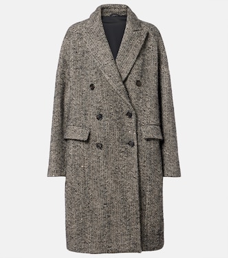 Herringbone wool-blend coat | Brunello Cucinelli