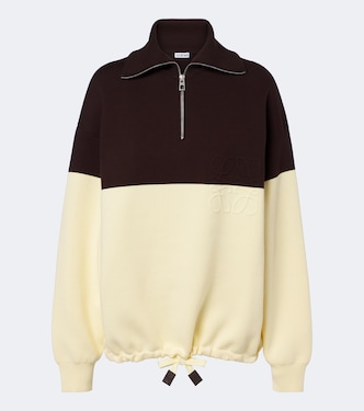 Anagram cotton-blend half-zip sweater | Loewe