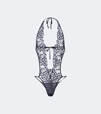 Body de encaje con aberturas | Gucci