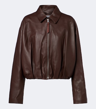 Draped leather jacket | Loewe