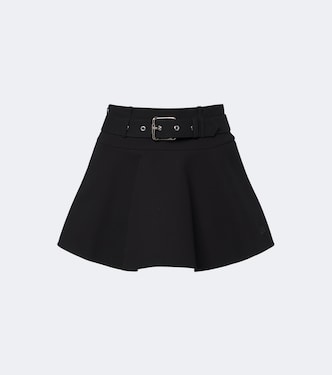 Belted cotton mini skirt  | Loewe