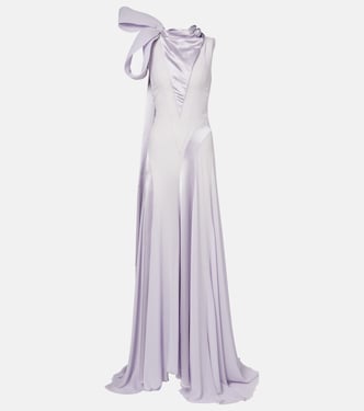 Robe aus Seide mit Satin | McQueen