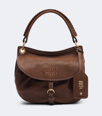 Rendez-vous leather shoulder bag | Miu Miu