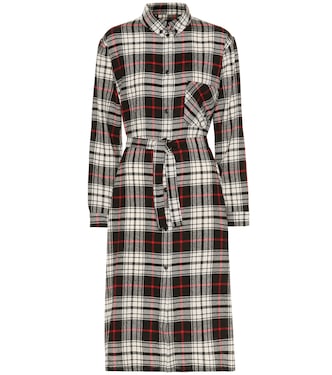 Robe chemise en laine mélangée à carreaux | Woolrich