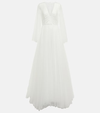 Robe longue de mariée en tulle | Costarellos