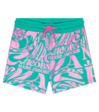 Logo printed cotton shorts | Marc Jacobs Kids
