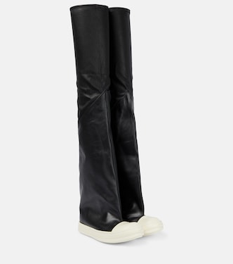Overknee-Stiefel Oblique aus Leder | Rick Owens