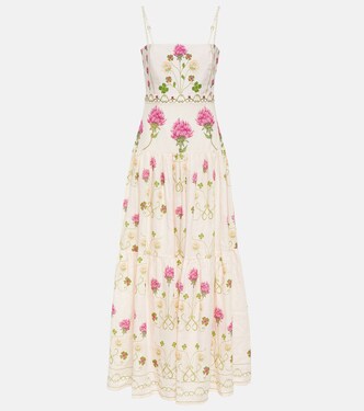 Lima floral linen maxi dress | Agua by Agua Bendita