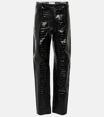 High-Rise Leggings aus Leder | Victoria Beckham