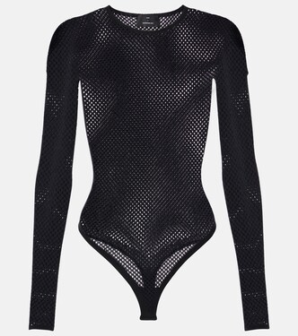 x RHW Web wool-blend bodysuit | Wardrobe.NYC
