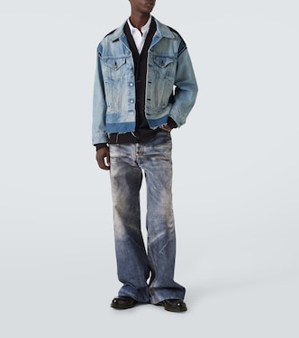 x Levi's® jersey and denim jacket in blue - Junya Watanabe | Mytheresa