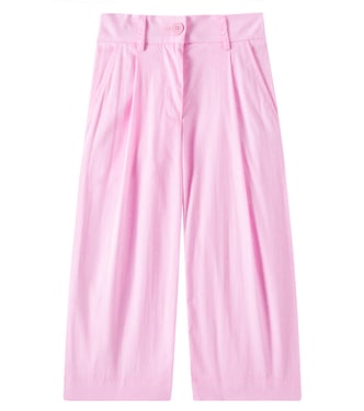 Polka-dot cotton poplin pants | Monnalisa