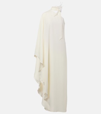 Bolkan Garden feather-trimmed maxi dress | Taller Marmo