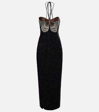 Mariposa embellished halterneck gown | Clio Peppiatt
