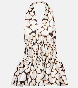Printed halterneck silk twill top | Dries Van Noten