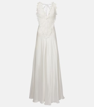 Robe de mariée en soie à ornements | Rodarte