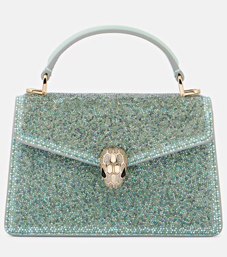 Serpenti Forever Mini suede tote bag | Bvlgari