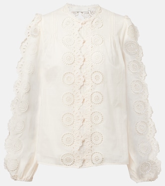 Lucky embroidered cotton blouse | Zimmermann