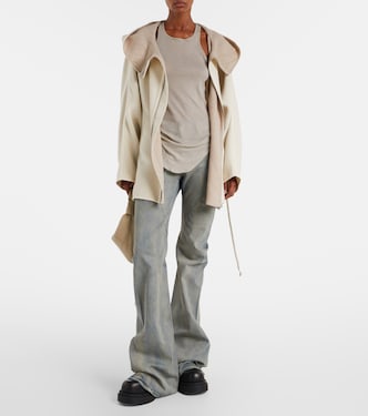 Camel and wool jacket in white - Rick Owens | Mytheresa