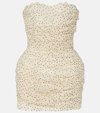 Polka-dots ruched silk-blend minidress | Magda Butrym
