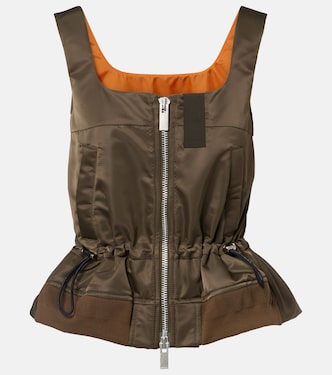 Technical zip-up tank top | Sacai