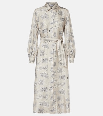 Carbone printed silk midi dress | Max Mara