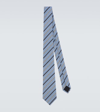 Horsebit silk jacquard tie | Gucci
