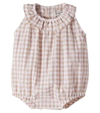 Baby Corfu gingham cotton-blend bodysuit | 1 + in the Family