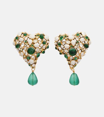 Embellished clip-on earrings | Saint Laurent