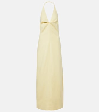 Halterneck linen maxi dress | SIR
