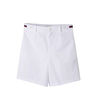 Web Stripe cotton Bermuda shorts | Gucci Kids