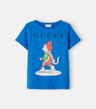 Printed cotton jersey T-shirt | Gucci Kids