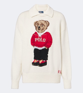 Polo Bear intarsia linen and cotton sweater | Polo Ralph Lauren