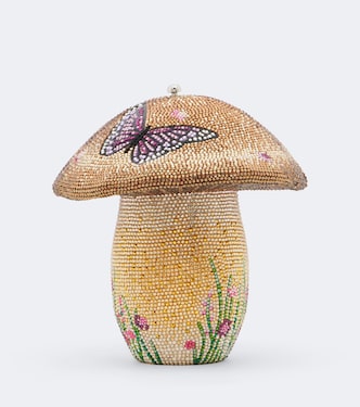 Mushroom Bella crystal-embellished clutch | Judith Leiber Couture