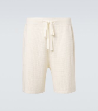 Crochet cotton and hemp Bermuda shorts | Commas