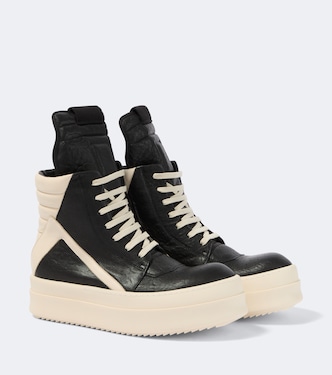 Geobasket leather high-top platform sneakers | Rick Owens