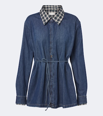 Checked denim shirt | Dries Van Noten