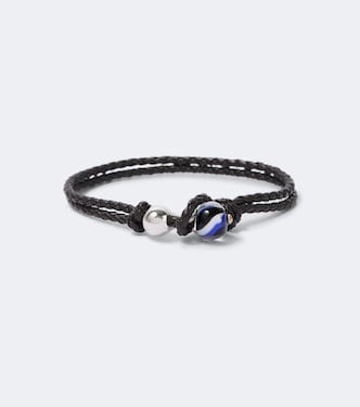 Knot sterling silver and leather bracelet | Bottega Veneta