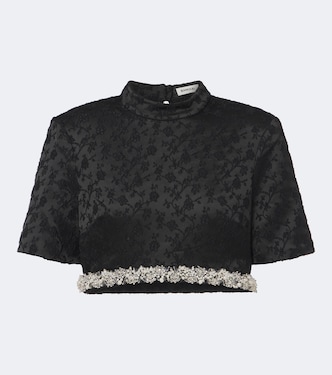 Jalen embellished jacquard crop top | Simkhai