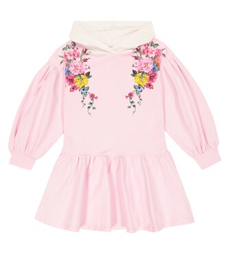 Floral hooded dress | Monnalisa