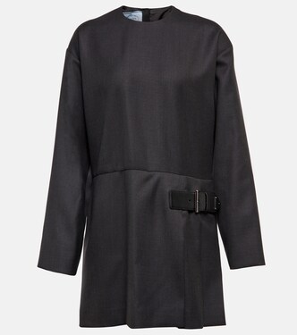 Minikleid aus Woll-Crêpe | Prada